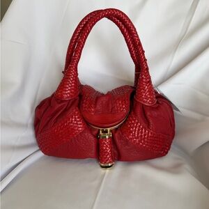 Chic Red Hobo Bag